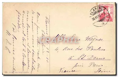 Caux and the Rochers de Naye — Edition Louis Burgy Lausanne, n°426 — Back