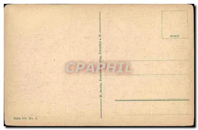 Mainz a. Rh., Bahnhofstraße com novo Postamt — M. Jacob, Frankfurter Straße, Frankfurter Straße, Frankfurter Straße — Série 220 No. 3 — Verso