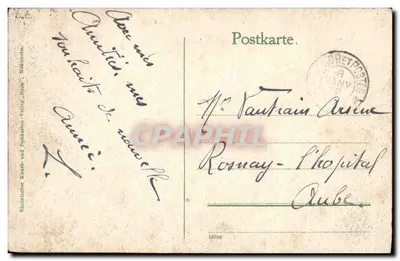 Mannheim - Lindenhorf — Widok na rzekę Ren — wydawca: Mannheimer Kunst- und Postkarten-Verlag — Rewers