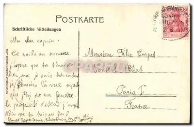 Niederbreisig — Vista da casa para o jardim e rio Reno — Kuistanstalt Rudolph Schade — Verso