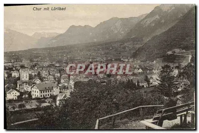 Chur com Lürlibad — vista panorâmica — Rathe-Fehlmann, Basel, n° 3962