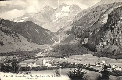 Kandersteg — Vista Geral e o Blümlisalp (alt. 3670 m) — J.J. 7143