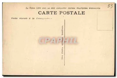 Andernos-les-Bains — As Ruínas Galo-Romanas — Igreja — Editor Frères, Bordeaux, n°43 — Verso