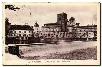 Bilhete postal antigo Coutras L Usine De Laubardemont