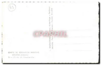 Entrada do Centro de Formação Marítima de Hourtin — Hourtin (Gironde) — Editor: Chataigneau — Verso