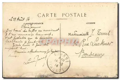 Branne (Gironde) — A Dordogne (Suas margens pitorescas) — P. R. P. — Verso