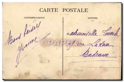 Budos (Gironde) — Cour intérieure du château féodal (XIIIe siècle) — Grangé-le-Dutreau, Langoen (Gironde) — Verso