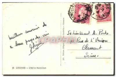 Libourne — A Igreja de São João — Edição Allegre, n°35 — Verso