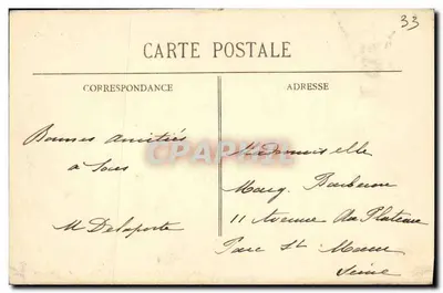 Bordeaux — Porte Bourgogne — wydawca C. F. Cloubs, nr 28 — Rewers