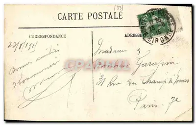 Bordeaux — Plac Tourny i ulica Fondaudège — LL. n°16 — Rewers