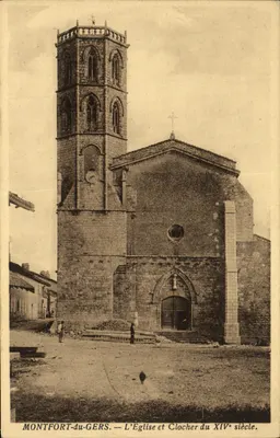 Montfort-du-Gers — Igreja e Sintral do Século XIV — Cl. J. Tapié - Lectoure