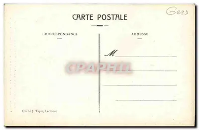 Duży schodów w zamku Busca-Maniban — Valence-sur-Baïse (Gers) — Cliché J. Tapie, Lectoure — Rewers