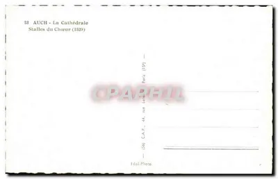 Auch — Katedra — Stale Chorowe (1529) — Féol-Photo, Paryż — Rewers