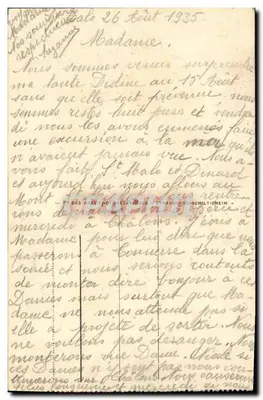 Dinard - Plaża, Małe Kasyno i Hotel Royal — Wydawca: C. Des Arts Photomécaniques, Strasbourg-Schiltigheim, n° 84 — Rewers