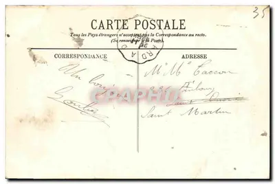 Dinard — Plaża Écluse w dniu burzy — LL — Rewers