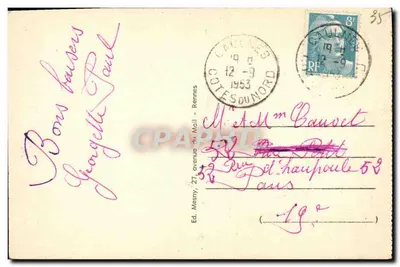 As margens da Rance — Dinard-La-Vicomte — No horizonte, Dinard — Verso