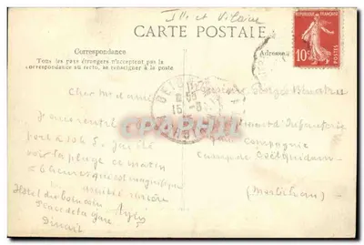 Dinard — Widok na plażę z wieży Hotelu Crystal — Wydawca E.D. n°736 — Rewers