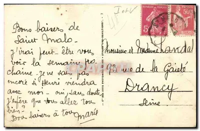 Saint-Malo — A Cidade e os Muros — Craphil 135 — Verso