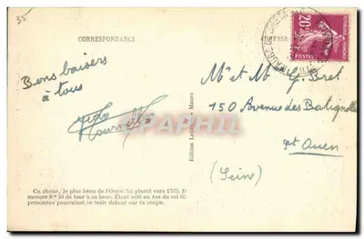 Maure (Ille-et-Vilaine) — Il Faggio della Tremblaye — Edizione Lefèvre — Verso