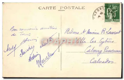 Cap Fréhel — Visão geral tirada da plataforma do farol — Côte d'Émeraude — editor Laurent & Renaco, n° 3061 — Verso