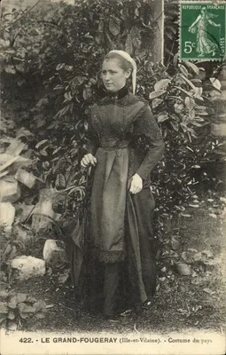 Le Grand-Fougeray (Ille-et-Vilaine) — Traje local — Fototipia J. Quictaubert, n° 422