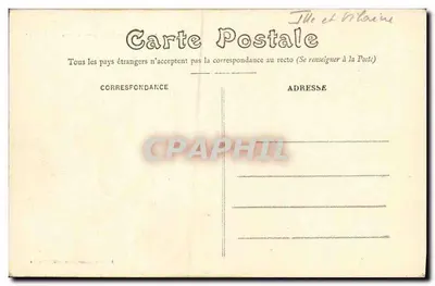 Brzegi jeziora na zachodzie i klasztor — Paimpont (Ille-et-Vilaine) — seria 4660 — Rewers