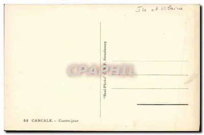 Cancale — Contre-jour — C.A.P. Strasbourg — Verso