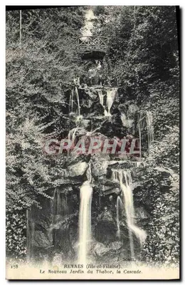 Rennes (Ille-et-Vilaine), Le Nouveau Jardin du Thabor, la Cascade — J. Sontel, Éditeur, n°178