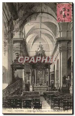 Rennes — Intérieur de l'Église St-Sauveur — G.F. — Collection E. Maurel