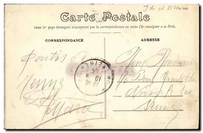 Velho Escalier da Rue Vasselet — Rennes — Editor E. Mary-Rousselière, n°1229 — Verso