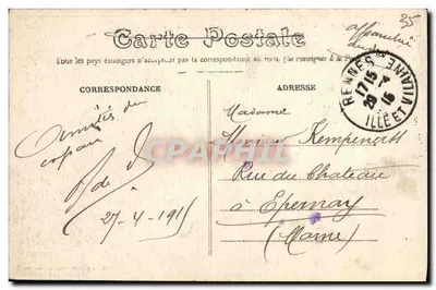 Rennes — O Palácio de Justiça, antigo Parlamento da Bretanha — É. Mary Boussenière édi, Rennes — Verso