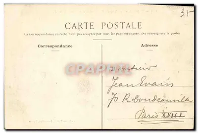 Rennes — Plac Pałacowy i ulica Bourbon — G.F. — Rewers
