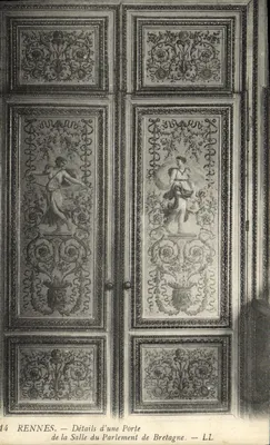 Rennes — Détails d'une Porte de la Salle du Parlement de Bretagne — LL