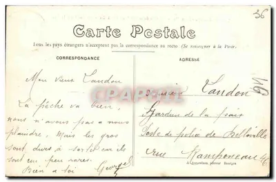 Castelo de La Ferté, lado Sudeste — As Valas e o Ponte — Reuilly, En Berry — Verso
