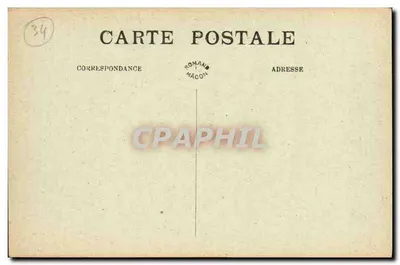Montpellier — La Porte de la Promenade Basse — Éditeur Colin Frères — Rewers