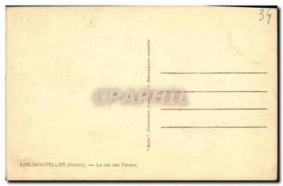 Montpellier — A rua dos Paniers — Rella — Verso