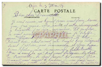 Agde — Plaża w Godzinie Kąpieli — Gliche-F. Mathieu, Talbiger, Civette Acathoise — Rewers