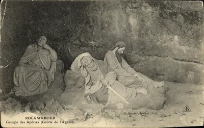 Rocamadour — Nhóm các Tông đồ (Hang động Agonie) — Nhà xuất bản Baudel, St-Céré (Lot), số 184