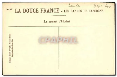 Strumień Huchet — Landy Gascogin — Wydawnictwo Sztuki YVON, Néanty-Paris — Rewers