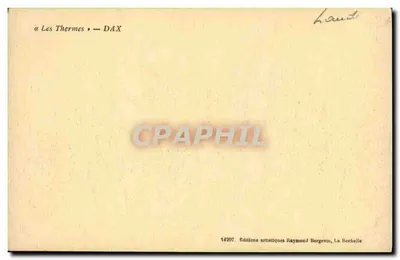 Os Termas — DAX — Edições Artísticas Raymond Bergevin — Verso