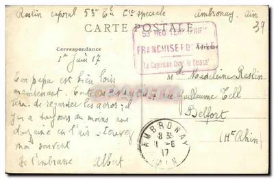 Baume-les-Messieurs — Cachoeira dos Tufts — B.F., Paris — Verso