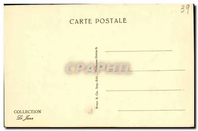 Salins-les-Bains — Gewelven van de gemeentehuis — Antieke ansichtkaart n°3977 — Achterkant