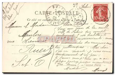 Salins-les-Bains (Jura) — La Tour de Flore — n° 109 — Verso