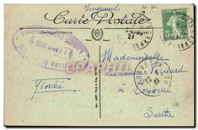 Env. de Cauterets — Le Lac de Gaube et le Vignemale — LL. — N° 110 — Verso