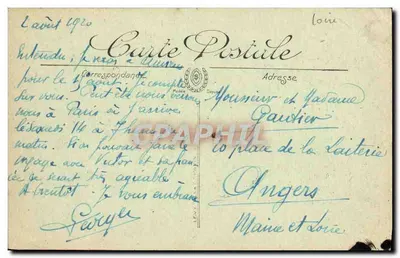 Bilhete postal antigo Rive De Gier A Vallee d Egarande Le Pont d Arcole — Verso