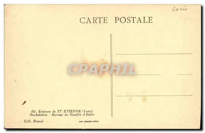Barragem do Gouffre d'Enfer — Rochetallée — Editor Brunel — Verso