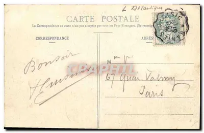 Le Croisic - Widok skał i Hotelu nad plażą Port-Lin — wydawca: Société d'Éditions de la Plage, St-Quentin — Rewers