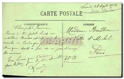 Le Havre — A Floresta de Montgeon — Avenida sob floresta — LL. — Verso