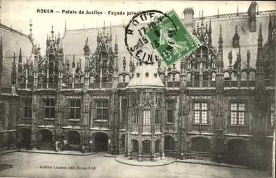 Rouen — Palácio de Justiça — Fachada principal — Antoine Lazarus editor. Rouen 8-13