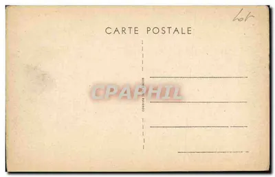 Bilhete postal antigo Interior da Igreja de Miers — Verso